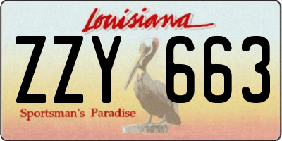 LA license plate ZZY663