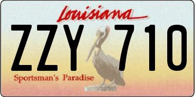 LA license plate ZZY710