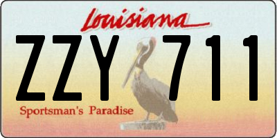 LA license plate ZZY711