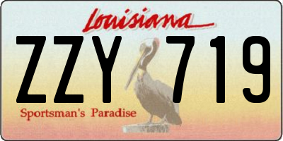 LA license plate ZZY719