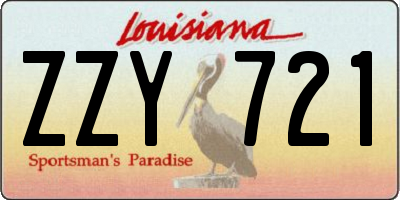 LA license plate ZZY721