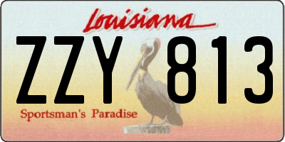 LA license plate ZZY813