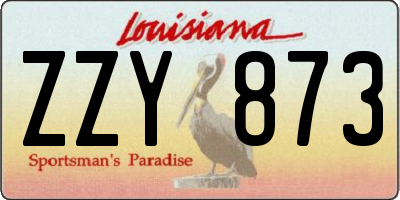 LA license plate ZZY873