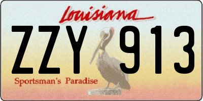 LA license plate ZZY913