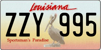 LA license plate ZZY995