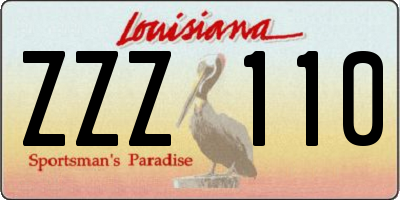 LA license plate ZZZ110