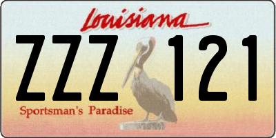 LA license plate ZZZ121