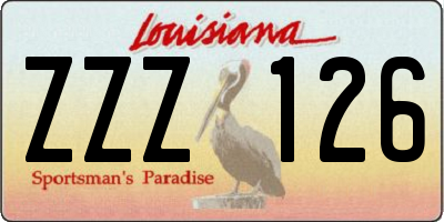 LA license plate ZZZ126