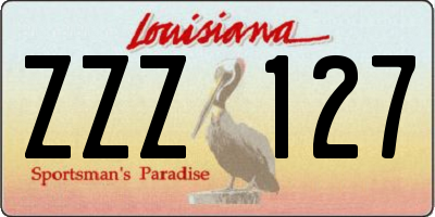 LA license plate ZZZ127