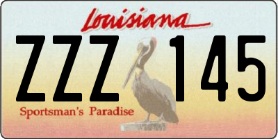 LA license plate ZZZ145