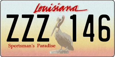 LA license plate ZZZ146