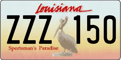 LA license plate ZZZ150