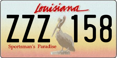 LA license plate ZZZ158