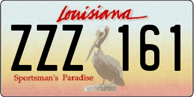 LA license plate ZZZ161