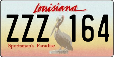 LA license plate ZZZ164