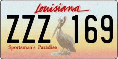 LA license plate ZZZ169