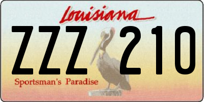 LA license plate ZZZ210