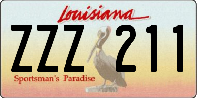 LA license plate ZZZ211