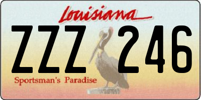 LA license plate ZZZ246