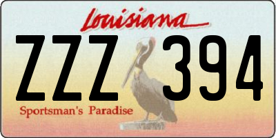 LA license plate ZZZ394