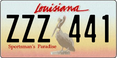LA license plate ZZZ441