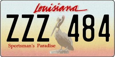 LA license plate ZZZ484
