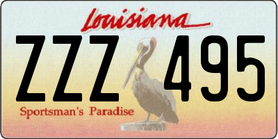 LA license plate ZZZ495