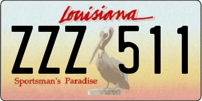 LA license plate ZZZ511