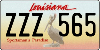 LA license plate ZZZ565