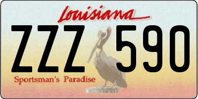 LA license plate ZZZ590