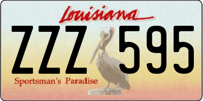 LA license plate ZZZ595