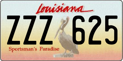 LA license plate ZZZ625