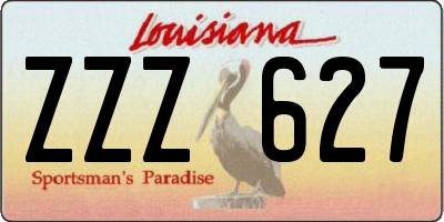 LA license plate ZZZ627