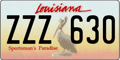 LA license plate ZZZ630