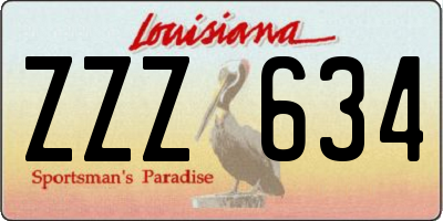 LA license plate ZZZ634