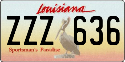 LA license plate ZZZ636