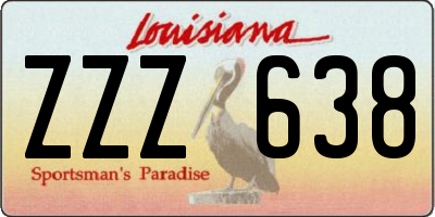 LA license plate ZZZ638