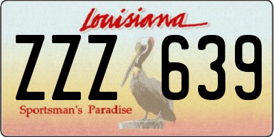 LA license plate ZZZ639