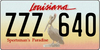 LA license plate ZZZ640