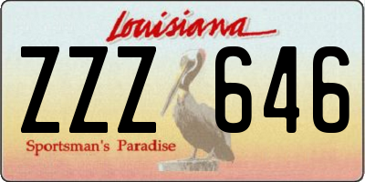 LA license plate ZZZ646