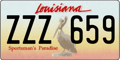 LA license plate ZZZ659