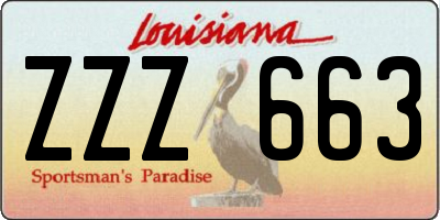 LA license plate ZZZ663