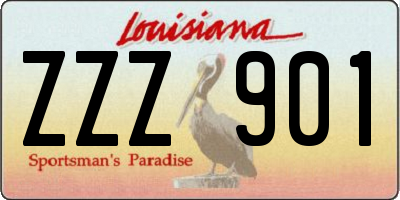 LA license plate ZZZ901