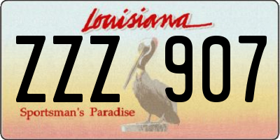 LA license plate ZZZ907