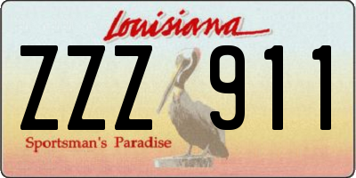LA license plate ZZZ911
