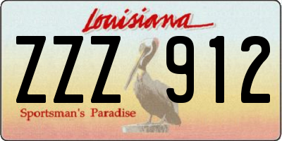 LA license plate ZZZ912