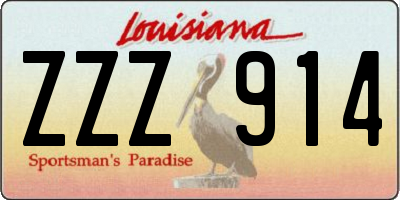LA license plate ZZZ914