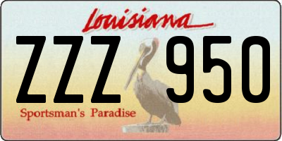 LA license plate ZZZ950