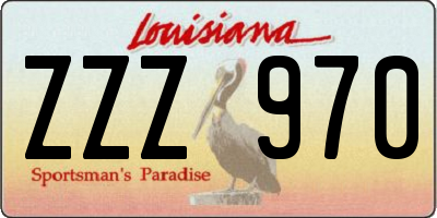 LA license plate ZZZ970