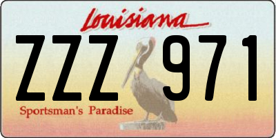 LA license plate ZZZ971